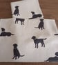 Black Labrador Tea Towel. Natural Linen look. Dog Lovers Gifts  - Image 4