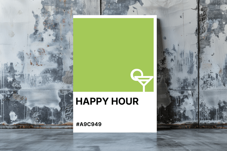 HAPPY HOUR Greeting Card – Colour Swatch Series (A6, Blank Inside)