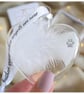 Pet Memorial Feather Bauble, Paw Print Heart Glass Christmas Ornament, Pet Remem - Image 2