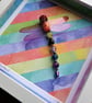 Rainbow Reflections Beaded Dragonfly Box Frame - Image 3