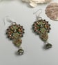 Beautiful Delicate Macrame Beaded Earrings, lace, boho, chic, classy - Image 4