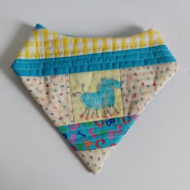 Bandana bib, bib, patchwork bib, quilted bib, reversible bib, baby gift