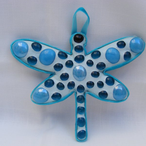 Handmade Mosaic Dragonfly wall hanging decoration