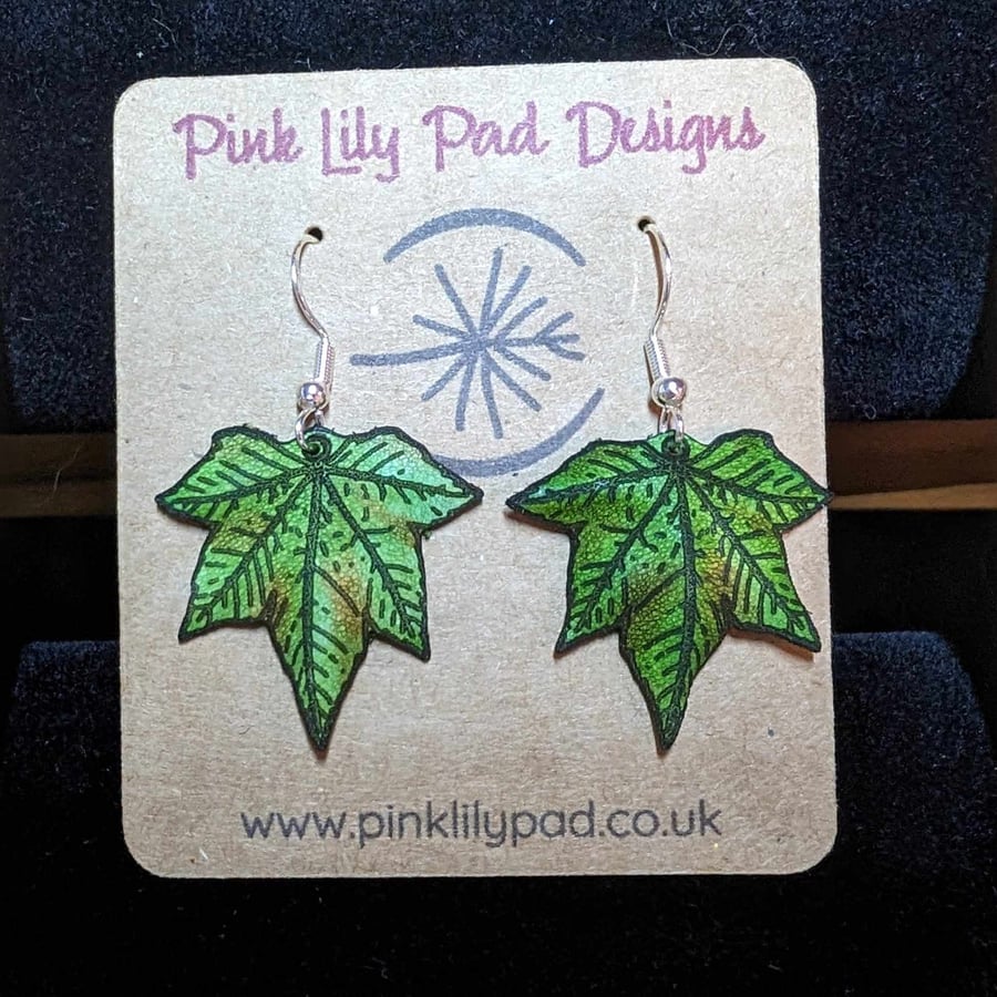 Summer Sycamore - British Trees Earrings (Green)