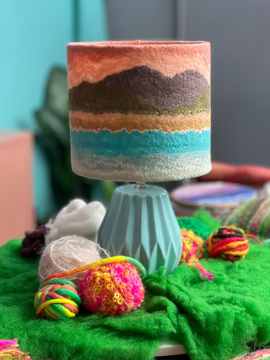 Felt Lampshade Materials Kit - Beach Seascape