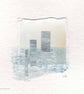 Coastal inspired original abstract minimalist paper collage no.28