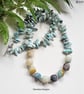 Designer Larimar & Amazonite Sterling Silver Necklace  - Image 6