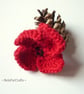 Knitted lapel flowers - Poppy for Remembrance day brooch - MADE TO ORDER - Image 6