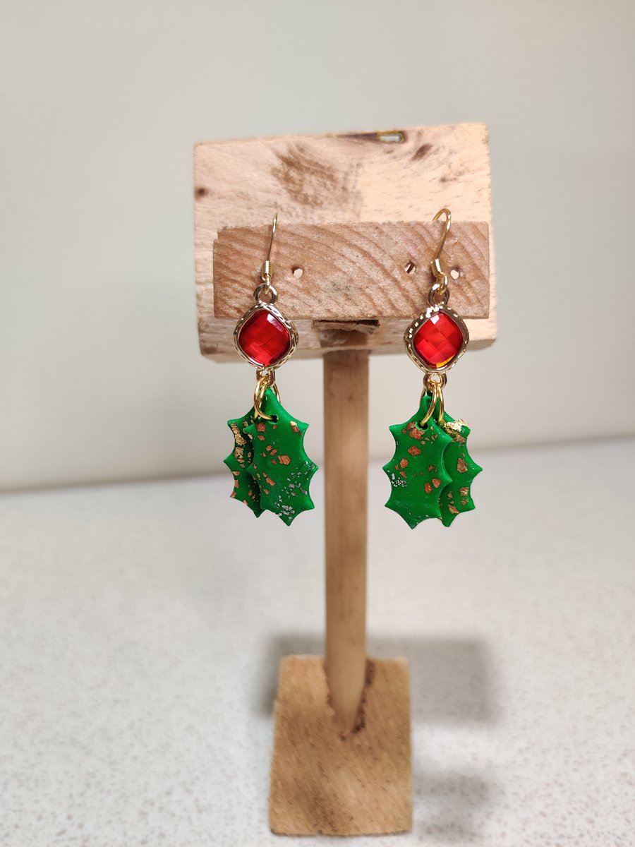 Christmas holly hook made to order dangles