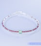 Bracelet dainty sterling silver & Swarovski glass pearl symmetric pattern  - Image 5