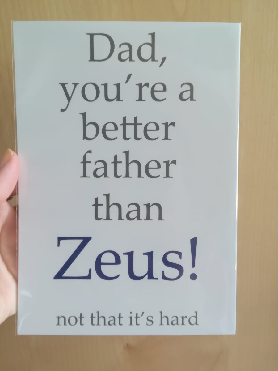 SECONDS SALE You're a Better Dad Than Zeus Father's Day Print, Greek Mythology