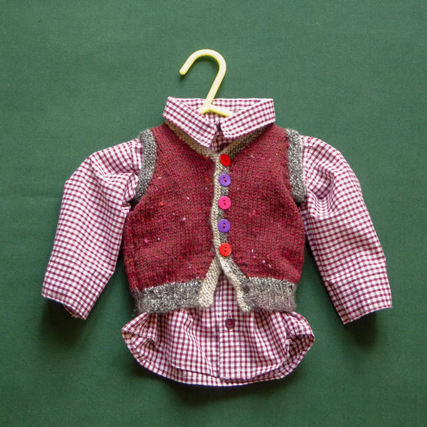 Boy's 6mth Shirt & Waistcoat outfit Seconds Sunday