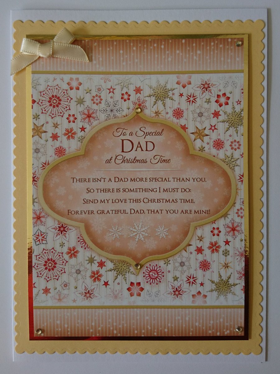 Handmade Christmas To a Special Dad at Christmas Time Poem