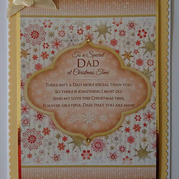 Handmade Christmas To a Special Dad at Christmas Time Poem