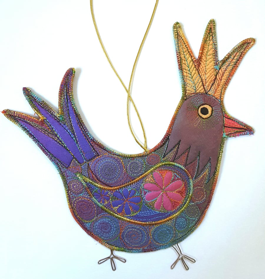 Hanging Quirky Queen Bird Decoration 