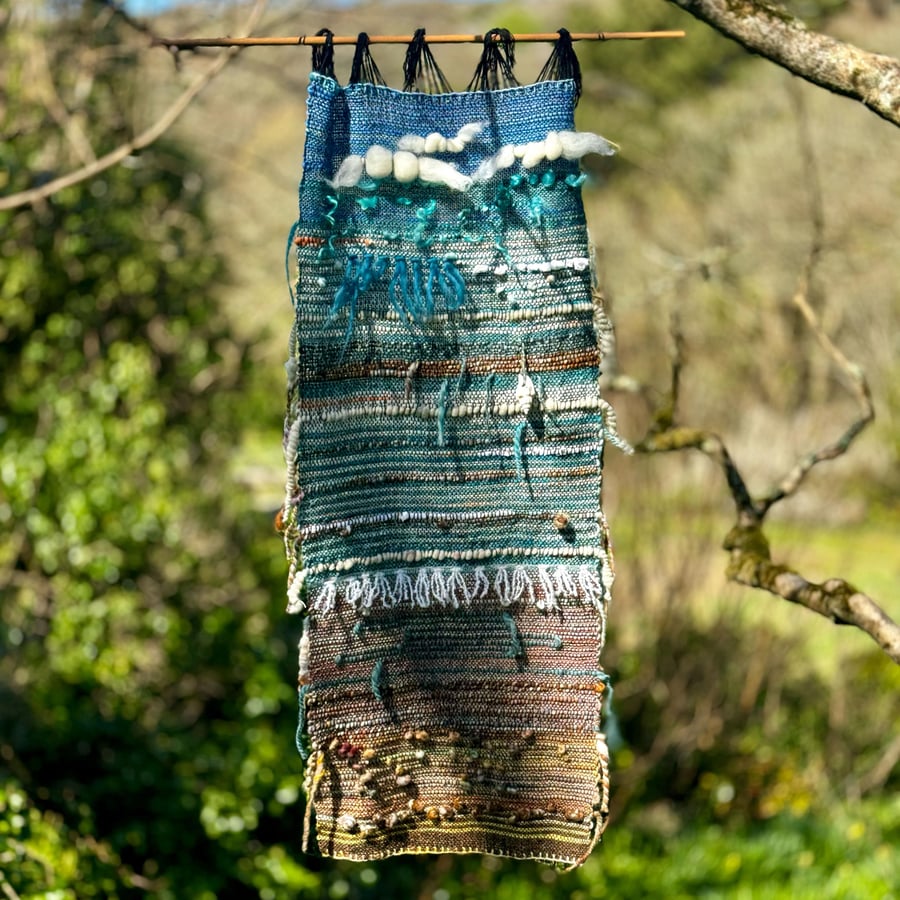 Seascape Hand Woven Wall Hanging, Handmade in Cornwall