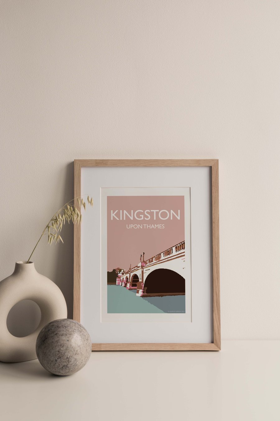 Kingston Upon Thames England UK Giclee Travel Poster