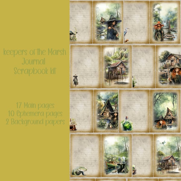 Keepers of the Marsh kit Scrapbooking, Ephemera, Journal, Digital Download
