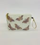 Cream Butterflies and Dragonflies linen makeup bag  - Image 2