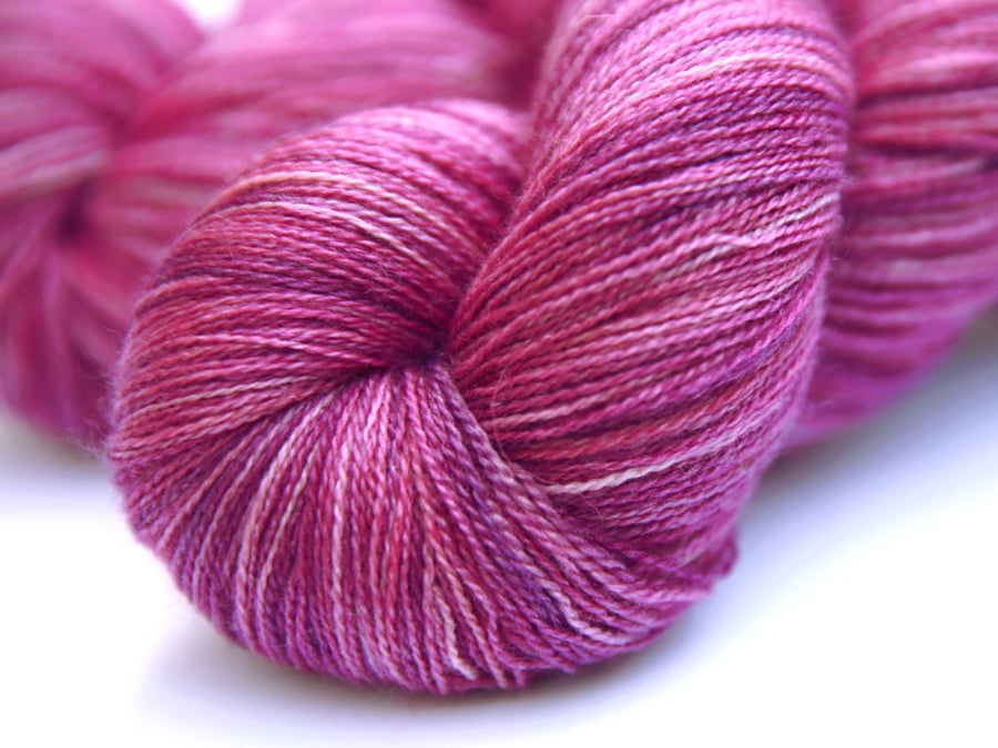 SALE: Rose Garden - Silky Superwash Bluefaced Leicester laceweight yarn