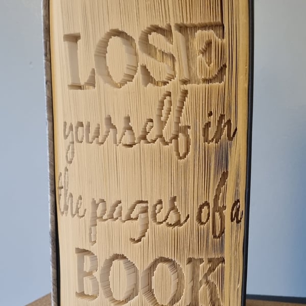 Lose yourself in the pages a book CUT & FOLD Book Folding Pattern - EMAILED PDF