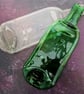 Handmade Fused Glass Recycled Wine or Beer Bottle Plate - Slumped Bottle - Image 7
