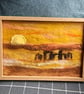  Summer Seconds Needle felt picture Stonehenge Summer Solstice - textile art - Image 1