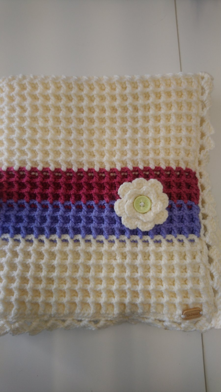 Crochet lap blanket
