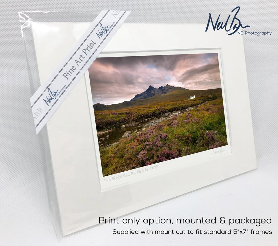 The Black Cuillin from Sligachan, Isle of Skye - A6 (7" x 5") Unframed Print