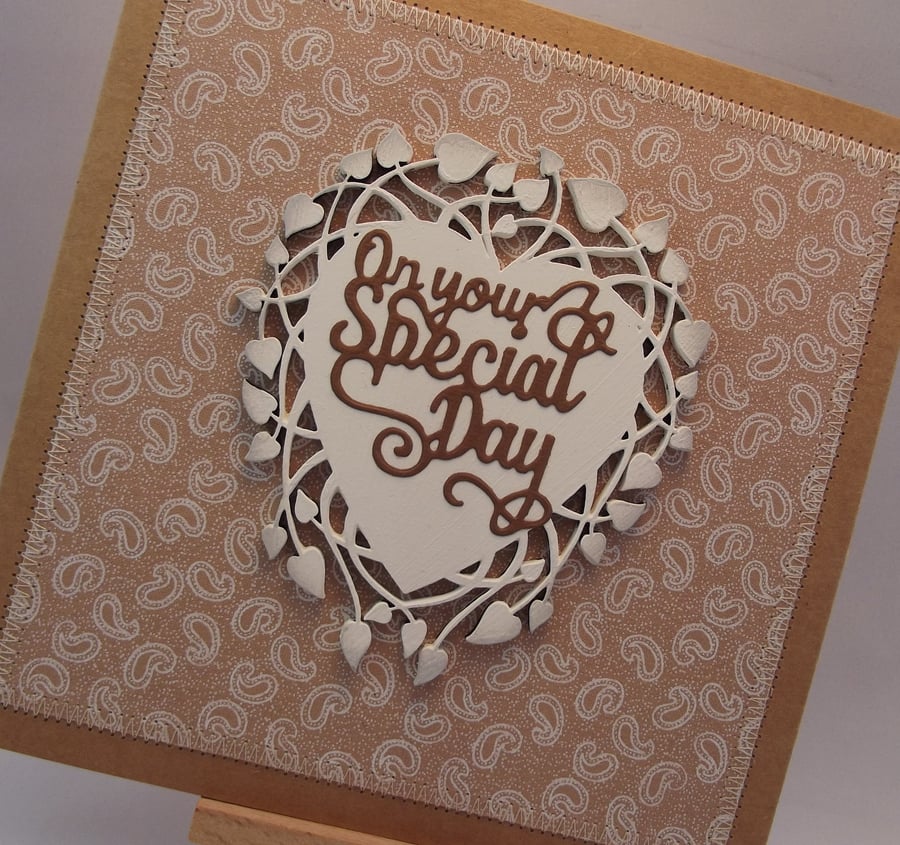 On Your Special Day Wedding Day Fabric card