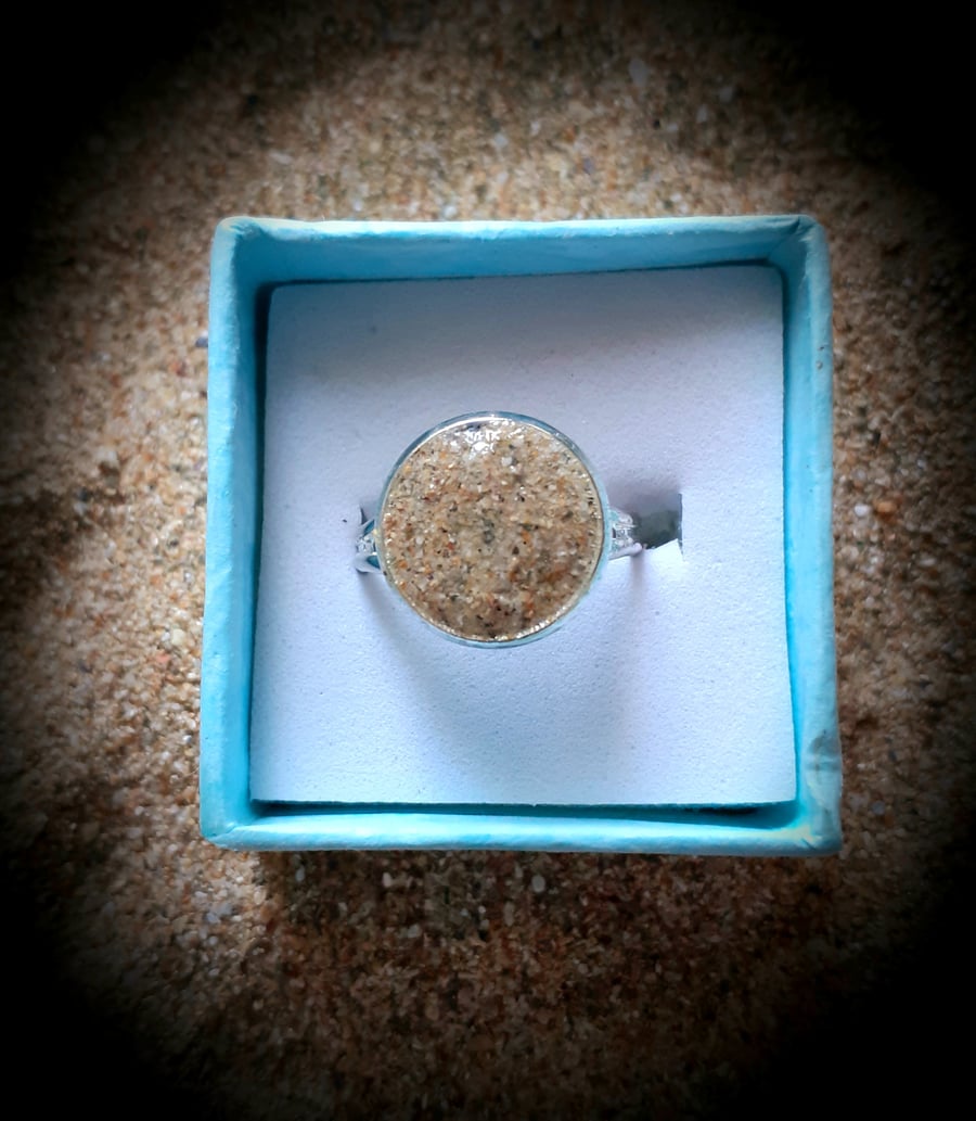 Watergate Bay Sand filled adjustable ring 