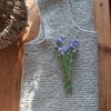 Hand knitted tank top medium 12. In 100 % lambs wool 