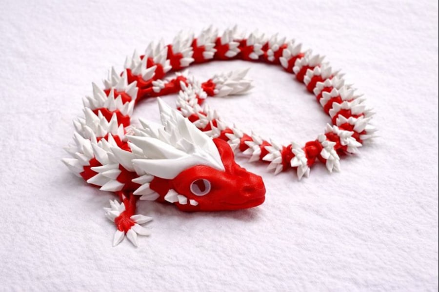 Articulated Dragon Figure – Custom 3D Printed Poseable Dragon