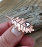 Copper and silver stylised oak leaf brooch  - Image 2