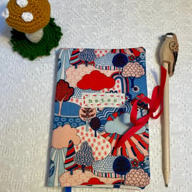 Reusable Liberty Fabric Notebook Cover and Notebook