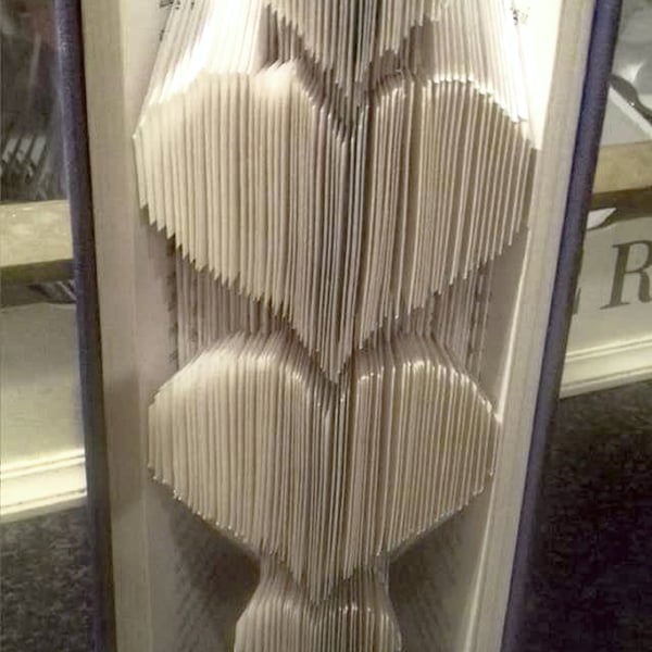 Hearts 1 COMBI Book Folding Pattern - EMAILED PDF PATTERN