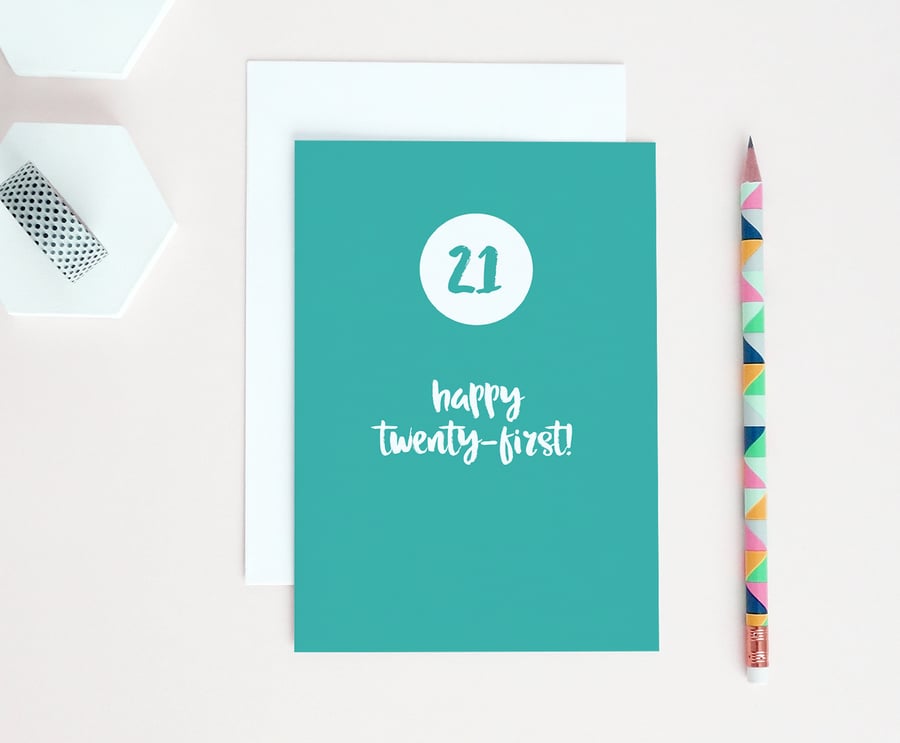 21st Birthday Card 