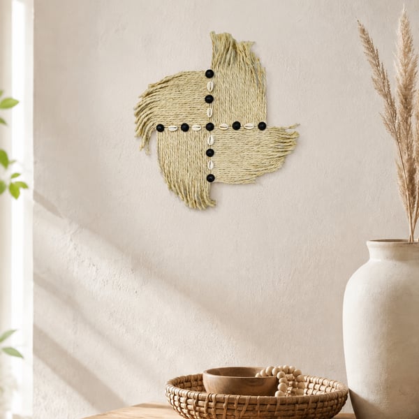 Lesotho No. 5 – Handmade African Inspired Sisal Rope Wall Art Sculpture