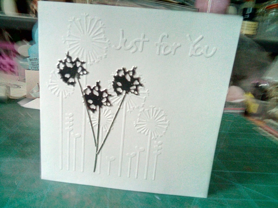 Just for you dandelion sympathy card
