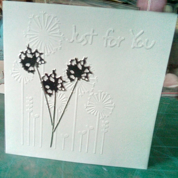 Just for you dandelion sympathy card