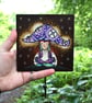 Toadstool pixie girl pyrography decorative hook - Image 2