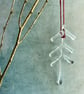 Fused Glass Christmas Tree handmade recycled glass  - Image 1