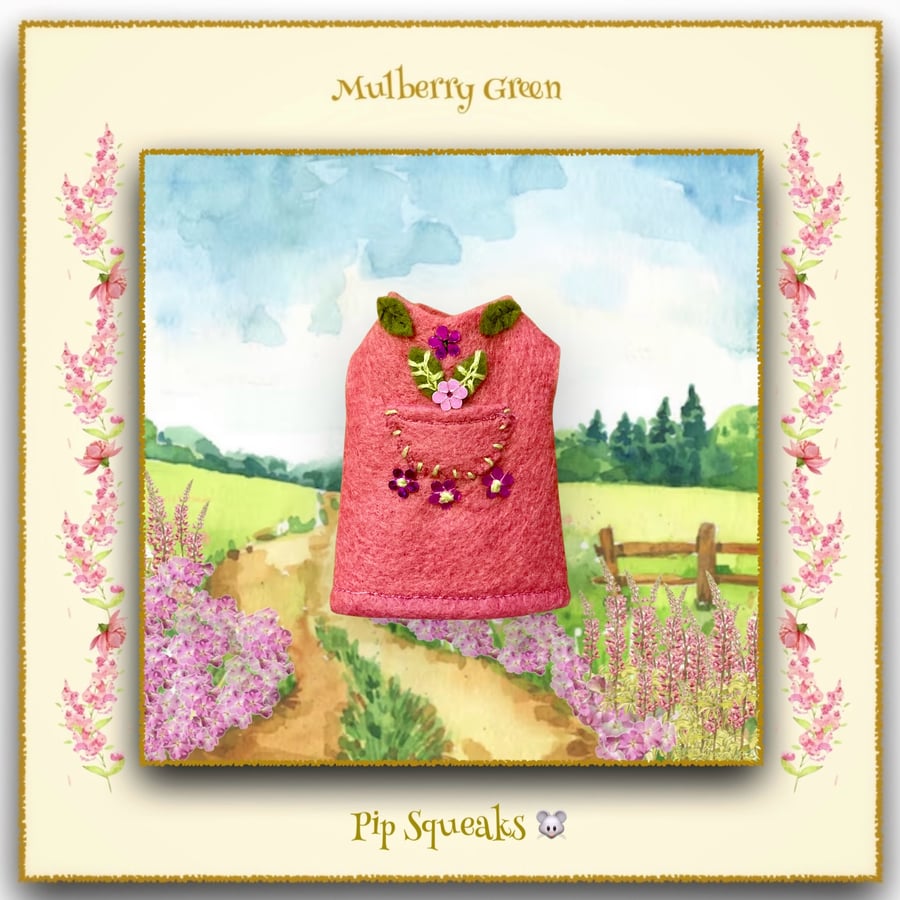 Pip Squeaks Embroidered Pink Pinafore Dress