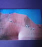 Ayers Rock, A4 unframed, mounted,free hook & easel,  free shipping,, Ref 4044 - Image 2