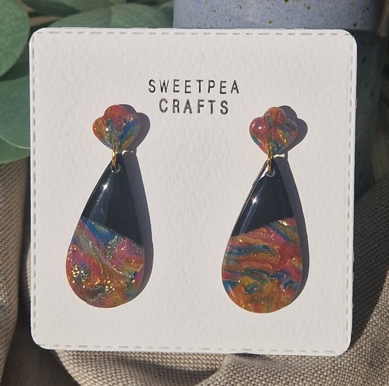 Polymer Clay Earrings: Spectrum