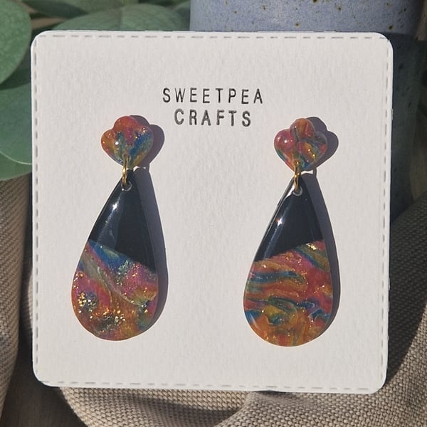 Polymer Clay Earrings: Spectrum