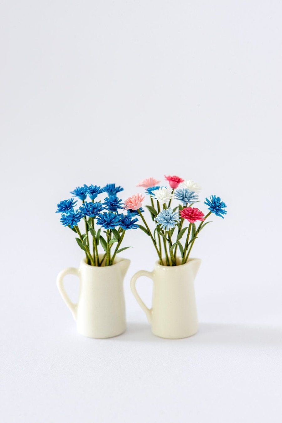 DIY Cornflower Paper Flower Kit for 12th scale Dollhouses