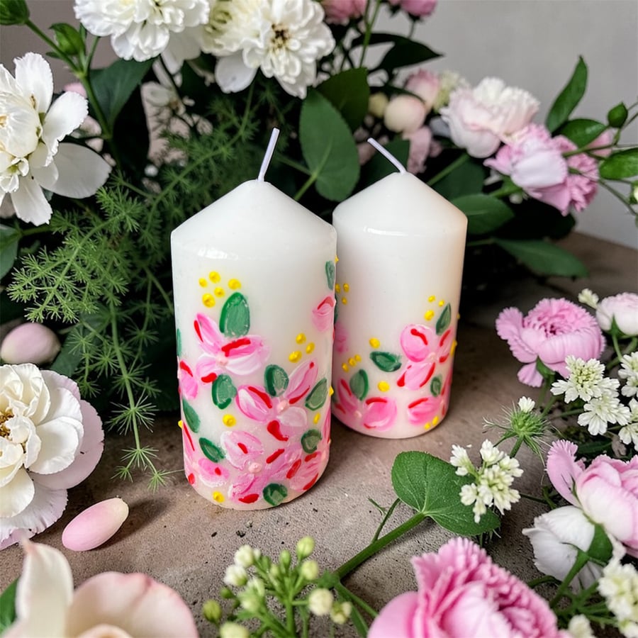 10 cm white pillar candle