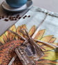 Sunflower tea towel, organic cotton - Image 1