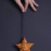 Christmas Star tree decoration, unique and hand painted